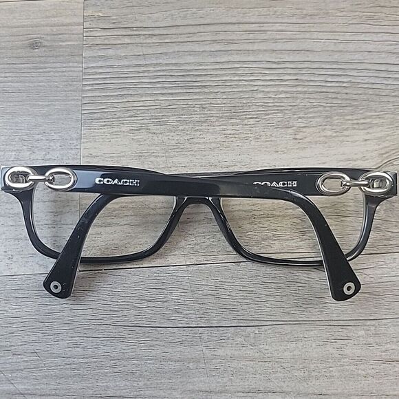 Coach HC 6052 5214 Fannie Black White Sig C‎ Eyeglasses FRAMES ONLY 52-16-135 - Picture 9 of 12
